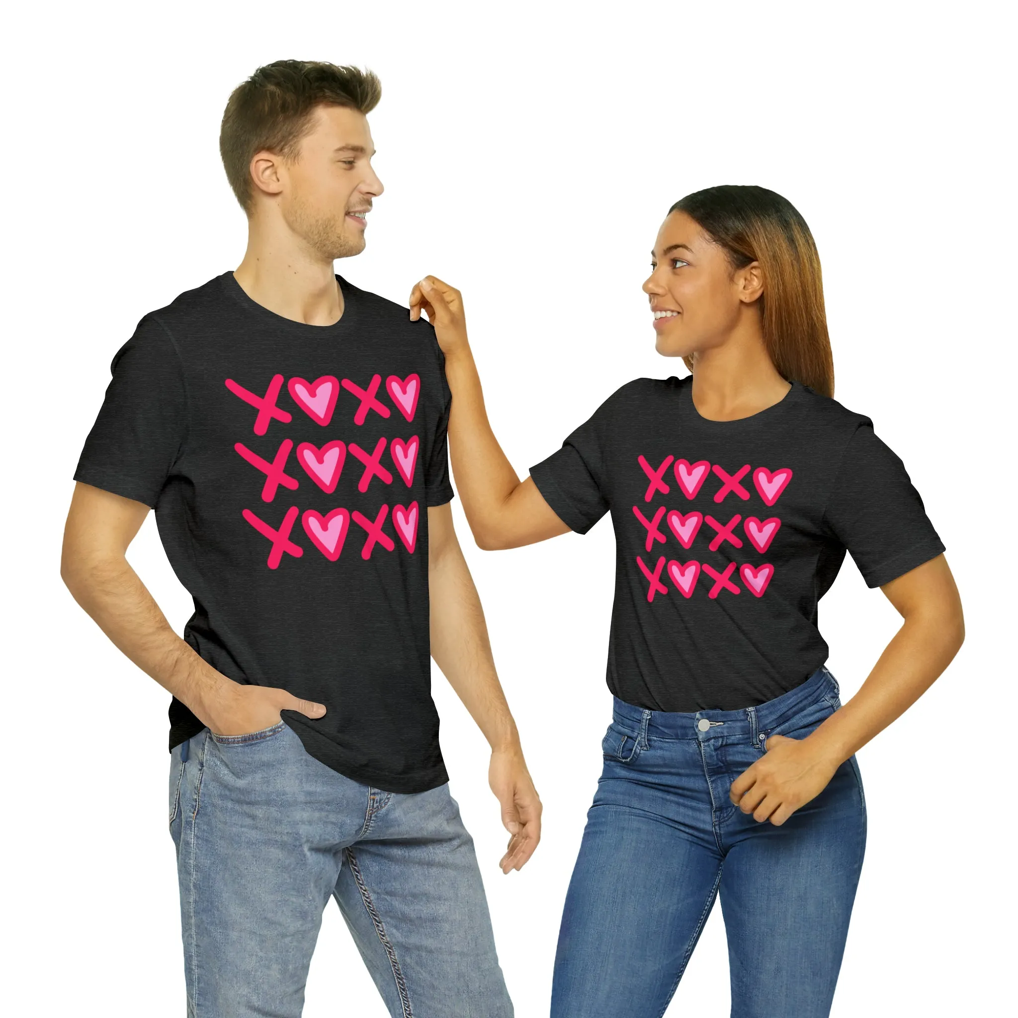 XO XO XO Valentine's T-Shirt | Sweetheart Love Tee |  Bella Canvas 3001 Unisex |  Happy Valentine's Day Short Sleeve Tshirt