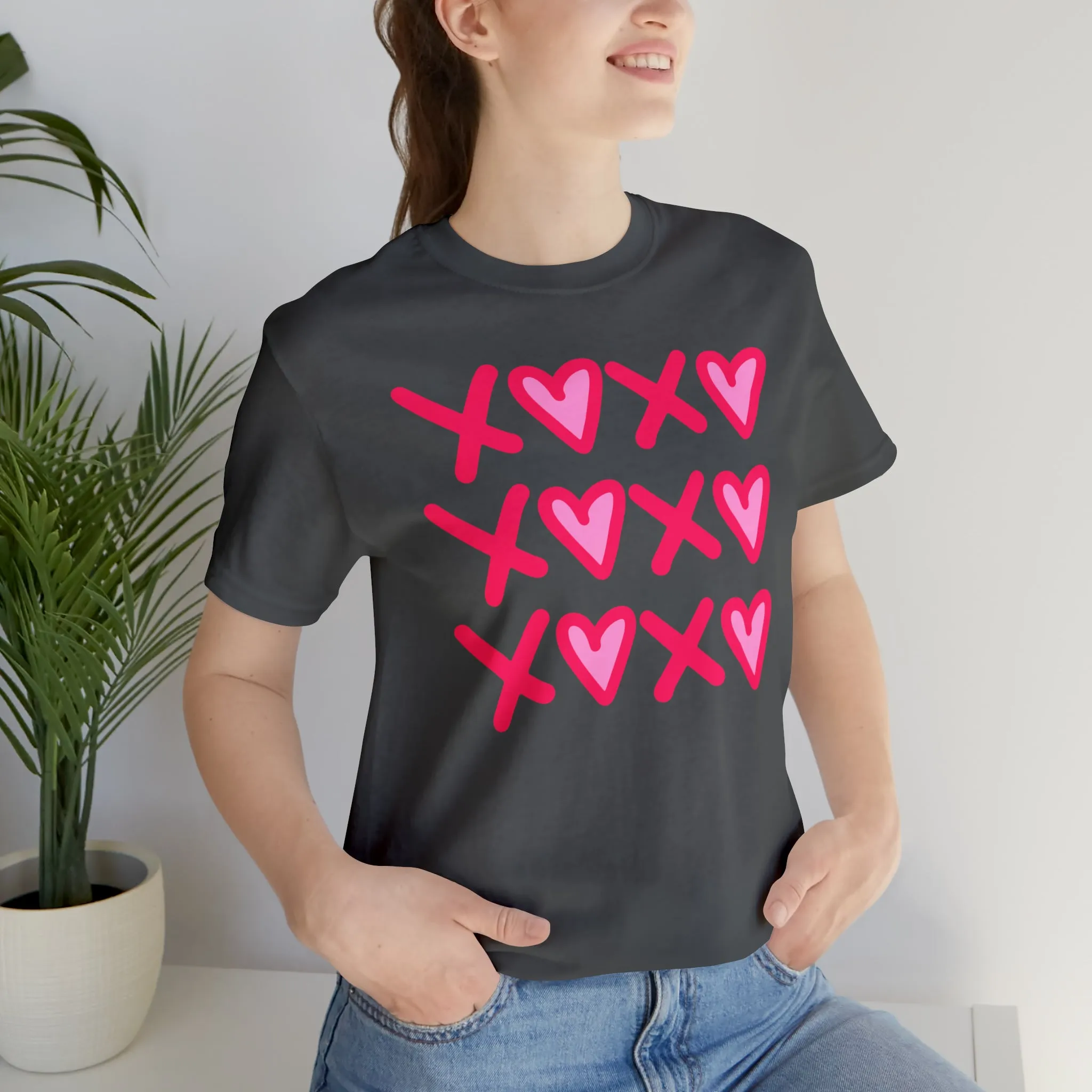 XO XO XO Valentine's T-Shirt | Sweetheart Love Tee |  Bella Canvas 3001 Unisex |  Happy Valentine's Day Short Sleeve Tshirt