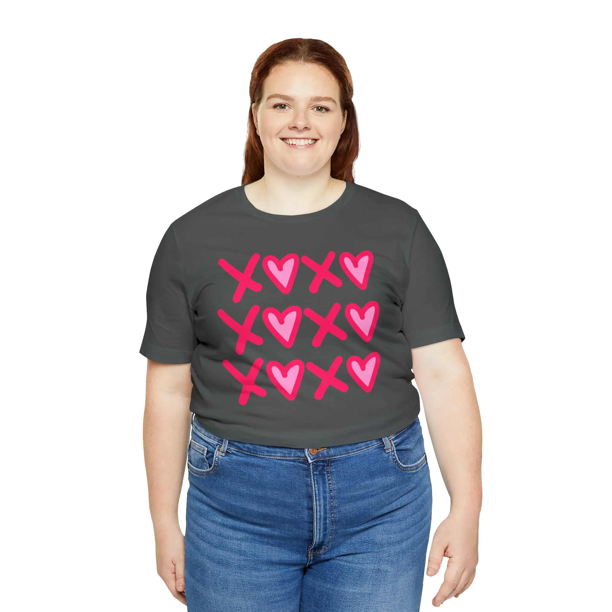 XO XO XO Valentine's T-Shirt | Sweetheart Love Tee |  Bella Canvas 3001 Unisex |  Happy Valentine's Day Short Sleeve Tshirt