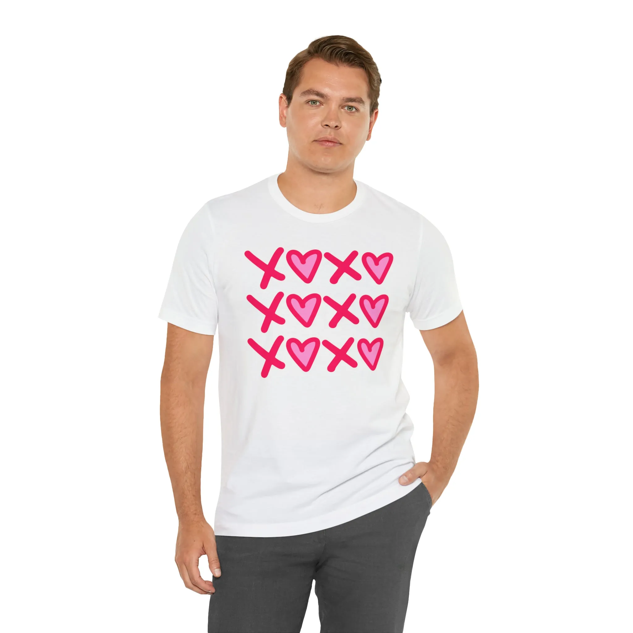 XO XO XO Valentine's T-Shirt | Sweetheart Love Tee |  Bella Canvas 3001 Unisex |  Happy Valentine's Day Short Sleeve Tshirt