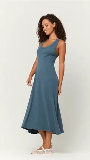 Yuma Scoop Neck Rib Tank Dress by Project Social T | Blue Pine