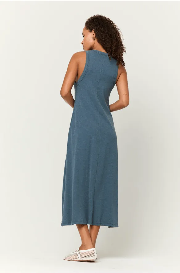 Yuma Scoop Neck Rib Tank Dress by Project Social T | Blue Pine